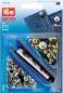 Preview: Nieten, 9mm, silberfarbig/alteisen
